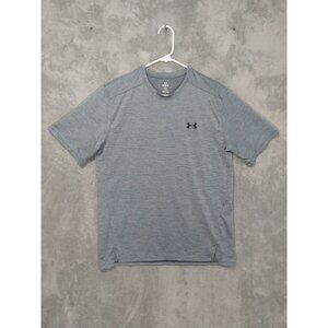 Under Armour UA Shirt Mens Medium Gray Tech Vent Short Sleeve Loose Crew Neck